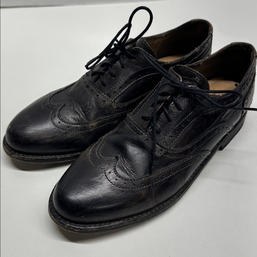 Bed Stu Black Leather “Wingtips”